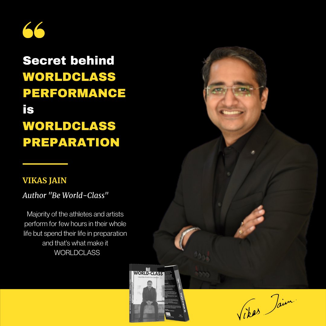 vikasjain_live's tweet photo. Secret behind WORLDCLASS PERFORMANCE is
WORLDCLASS PREPARATION

Agree/Disagree

#worldclass #beworldclass #worldclassperformance #motivationalquotes #quotes #conferencespeaker #motivationalspeaker #keynotespeaker https://t.co/3WdxgUwZiW