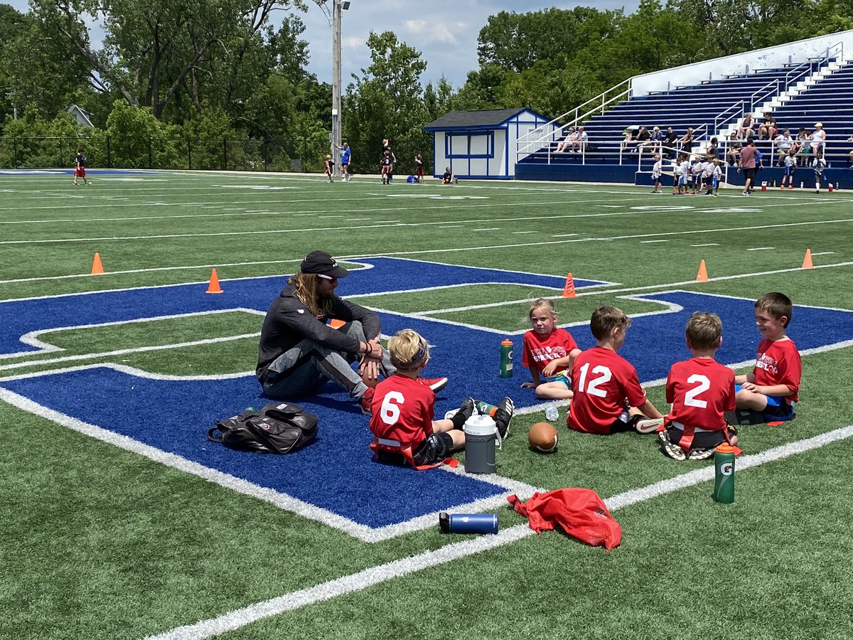 FTJFL's tweet photo. @trenton_4 thanks for coming out today for our Spring Flag finale. The kids had a blast. The FTJFL will be rooting for #16 this Fall. Who Dey! https://t.co/nws9z3xVRz