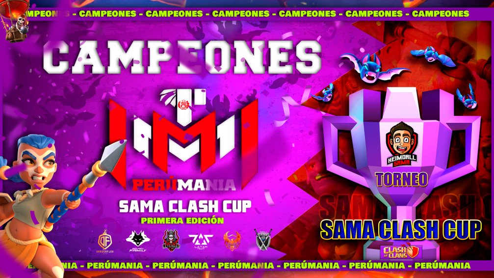 Tenemos Campeon de la Primera #SamaClashCup!! Felicitar todos a <a href="/Perumania2/">Perumania</a> que logro levantar esta copa! Duro camino que han recorrido y son los merecidos triunfadores! Esperamos que hayan todos disfrutado esta edición y verlos en una futura!