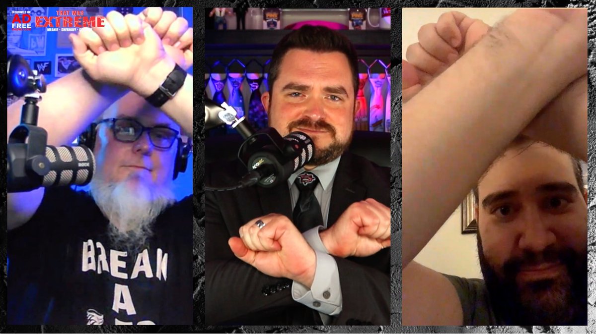 SoSaysShernoff's tweet photo. Just finished the next episode of @ThatWasExtreme for @adfreeshows June 1st.  This one will be dedicated to the life and career of @theOnlyNewJack.  I was honored to be able to host this with two of his friends.  Very proud of this episode.  I hope you will all enjoy it. https://t.co/u8z5BFBf7U