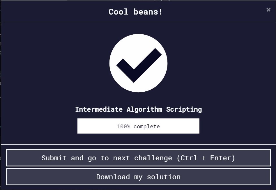 cpu_programmer's tweet image. Passed the "Arguments Optional" #freeCodeCamp challenge.
I'm almost done with this #JavaScript certification! 🤩