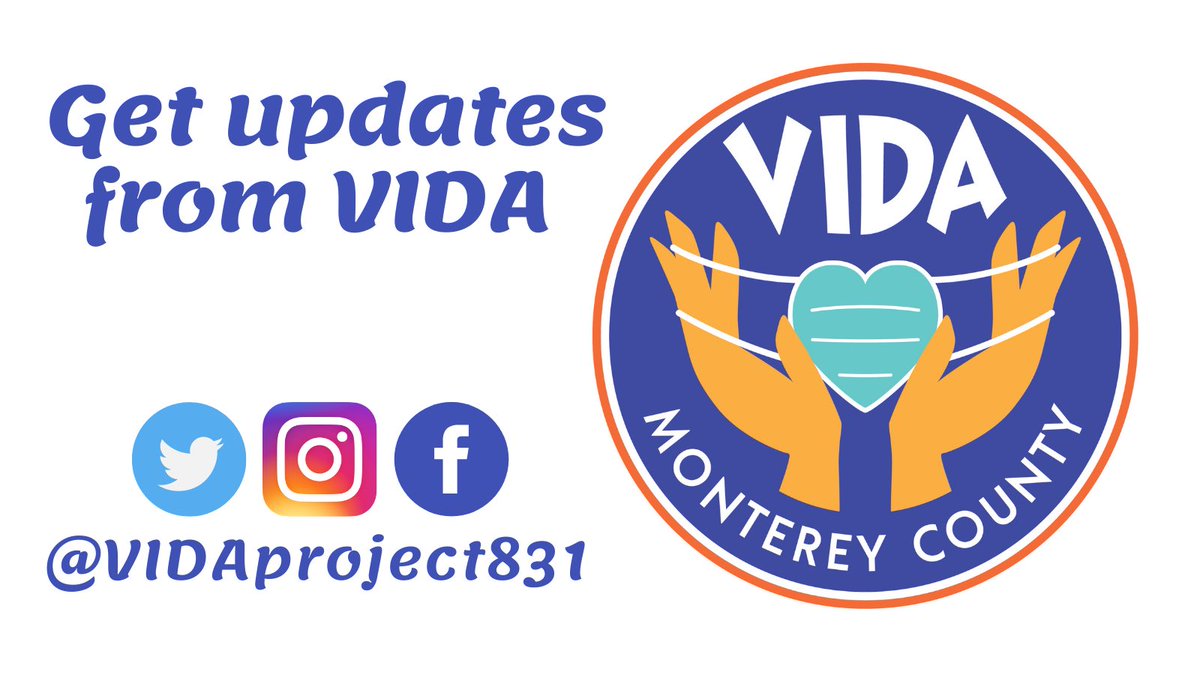 The @vidaproject831 consists of Community Health Workers from 10 organizations who assist Monterey County residents on COVID-19 and related issues ( i.e. COVID testing, vaccination, rent relief, education). The program is funded by the County of Monterey and foundation partners.