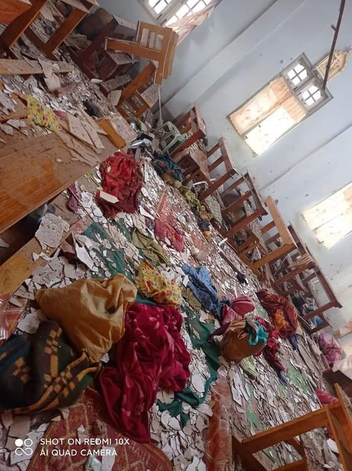 Maythet_ko's tweet photo. Myanmar Junta attacked a Catholics Church where civilians are staying as refugees in Kayah State, Myanmar. Four people brutally murdered. People in Myanmar urgently need protection from the International Community. @StateDept @UN_HRC @USAmbUN
@POTUS @hrw
#SaveMyanmar 
#HelpKayah https://t.co/6rWdRXJD5A
