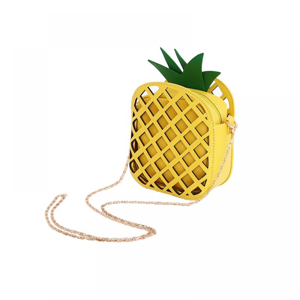 Pineapple Shaped Leather Shoulder Bag for Girls #tophandlebag #tophandlebags   talastella.com/product/pineap…