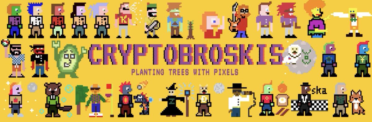 SCryptobroski's tweet photo. #CryptoBroskis are lovin’ the weekend!

✅ 63/300 Broskis released
✅ 36 Broskis collected
✅ 3900 trees planted with @Treesftf 

Huge thanks to all our supporters! 
&amp; Were just getting started! 🚀 

Meet all the Broskis at https://t.co/th0HEqjh0s

#NFTs https://t.co/7tixExrQPg