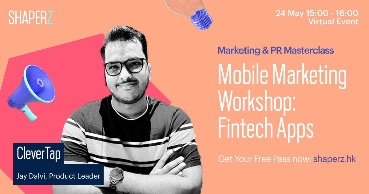 THESHAPERZ's tweet photo. Our Partner @CleverTap will be at @Shaperz today and tomorrow! Their Product Expert will share his insights on the future of marketing in fintech. Learn about the future of marketing in FinTech at their masterclass and roundtable discussion. Join Now: https://t.co/ILQaLT1hWz https://t.co/VC831hIPLi