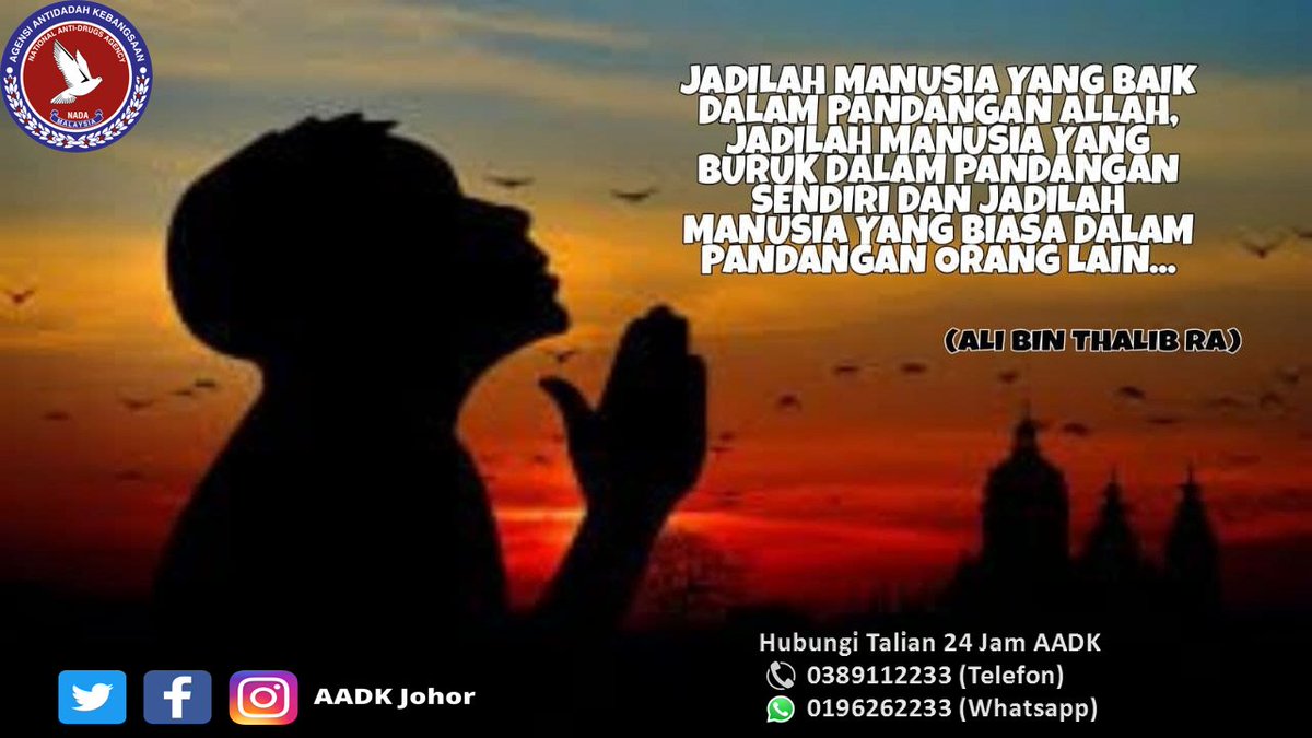 aadkjohor's tweet photo. Info Pencegahan
Manusia adalah sebaik-baik makhluk yang diciptakan oleh ALLAH S.W.T dan seharusnya menjadi manusia yang baik serta bermanfaat kepada orang lain.

#KitaJagaKita 
#RayaPKP
#LebihBaikCegah
#TakPerluStimGuys
#DadahTerkawal2025 https://t.co/19sMulNDQT