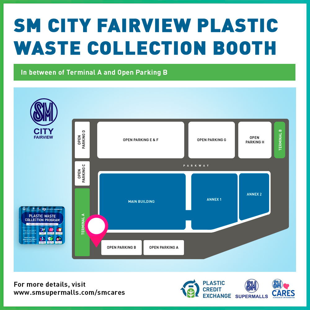 Here's the map to where you can bring your plastic wastes at @smcityfairview! #SMCares #SupportingCommunities #PlasticWasteCollection