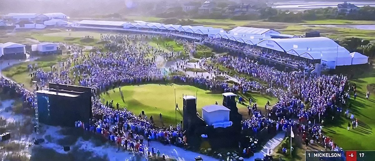 MattGinella's tweet photo. Mount Rushmore of crowd favorites: Jones (1930), Palmer (1960), Woods (2018), Mickelson (2021). https://t.co/91lUg9P8Kj