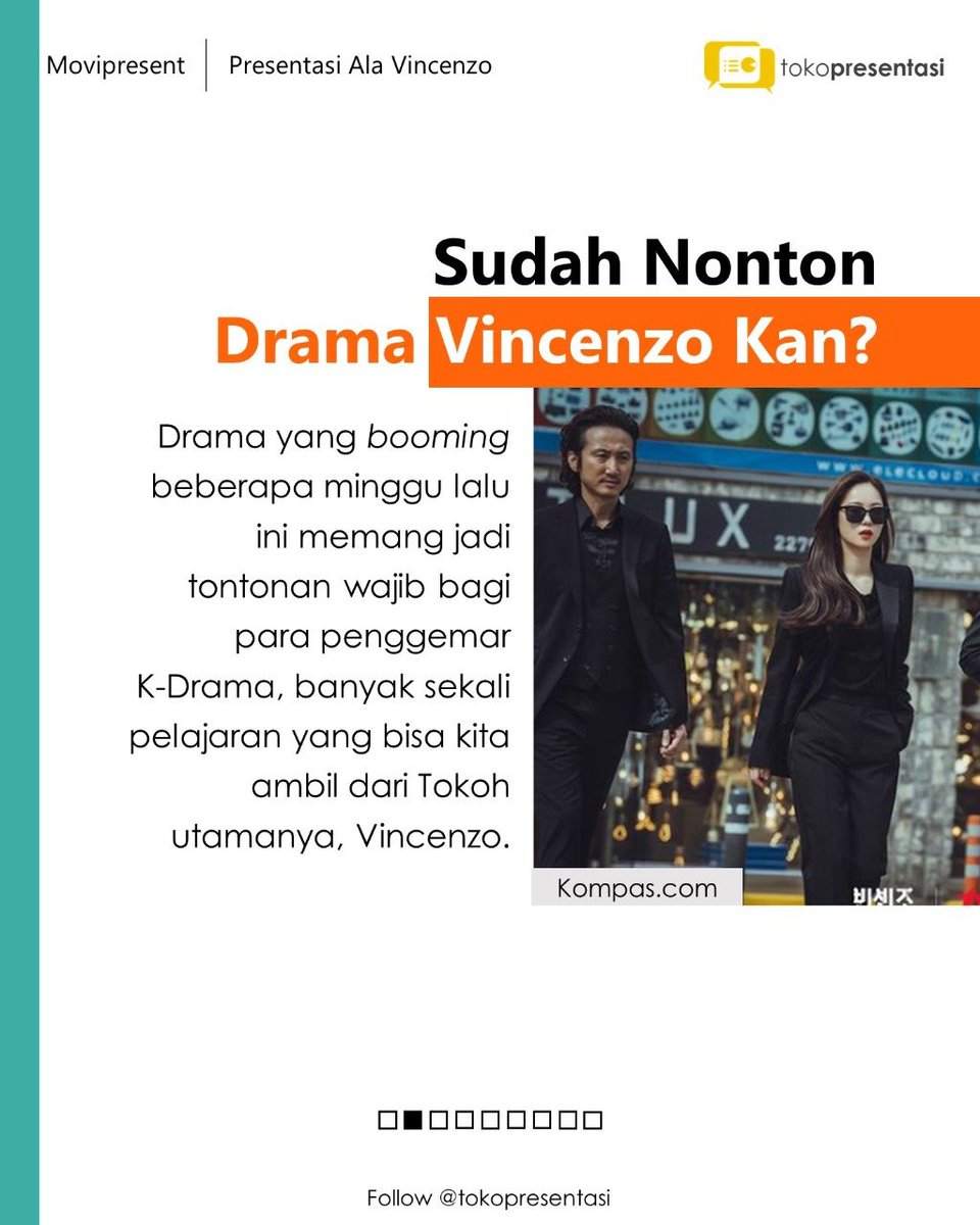tokopresentasi's tweet photo. Mau presentasi?
Simak dulu tips yang satu ini!
#vincenzo #songjoongki #dramakorea #drakor #dramavincenzo #tipspresentasimenarik #tipspresentasi #fashion #presentationskill #tipsdesain #presentationhacks https://t.co/JzZr2kzReX