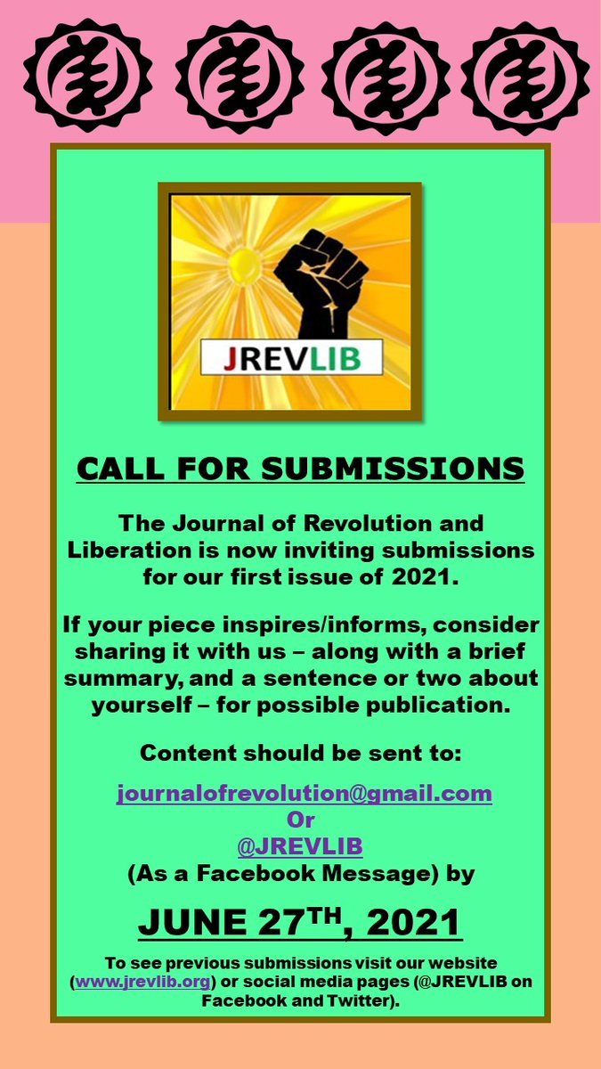 JREVLIB's tweet image. CALL FOR SUBMISSIONS!!!