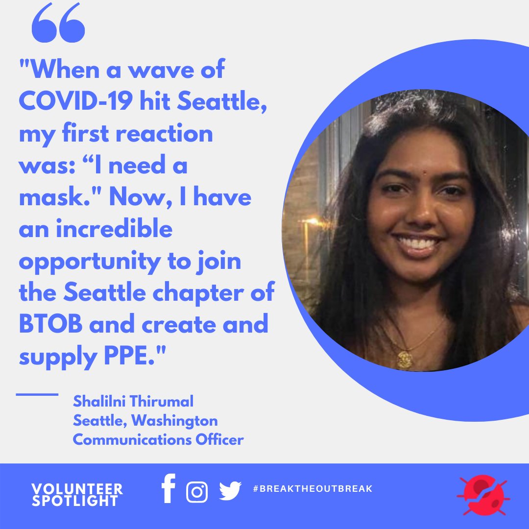 BTOBnow's tweet photo. #Seattle chapter volunteers are on top of it! Shout out to Shalilni Thirumal!! 👏👏

---
#StayHome #MaskUp #BreaktheOutbreak #COVID19 #pandemic https://t.co/XpGlTokEWh