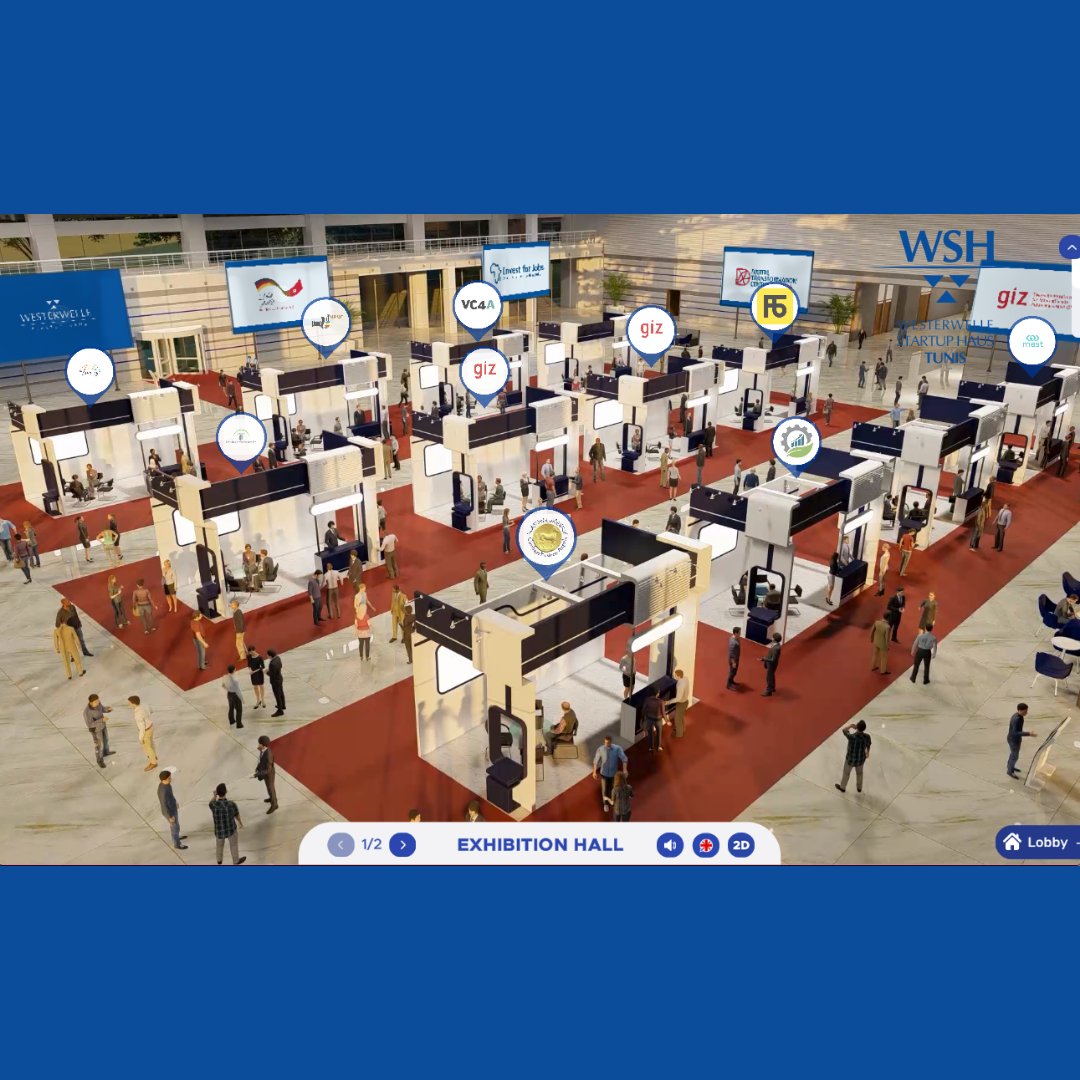 WSH_Tunis's tweet photo. Highlights from last week’s WSH #Entrepreneurship program Virtual Ecosystem Tour. A big thank you to all the speakers &amp; investors, Participants, exhibitors, Our Partners and our EP program's participant @InceptTN whose platform facilitated the smooth running of the event #Tunisie https://t.co/7DIzFnD3wq