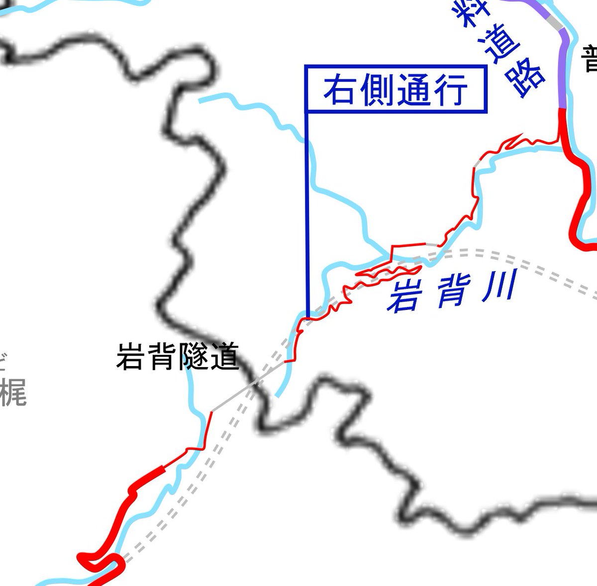 鷹津と金子を結ぶ国道19号の岩背越えはデンジャラス。断崖絶壁にへばりつくように平均幅員3mの道が走っている。この国では左側通行だが、ここでは路肩を確認しやすくするために右側通行となっている。転落事故も多く、転落した車が崖下の車を巻き込むという惨事も起きている。
#空想地図 #架空酷道 