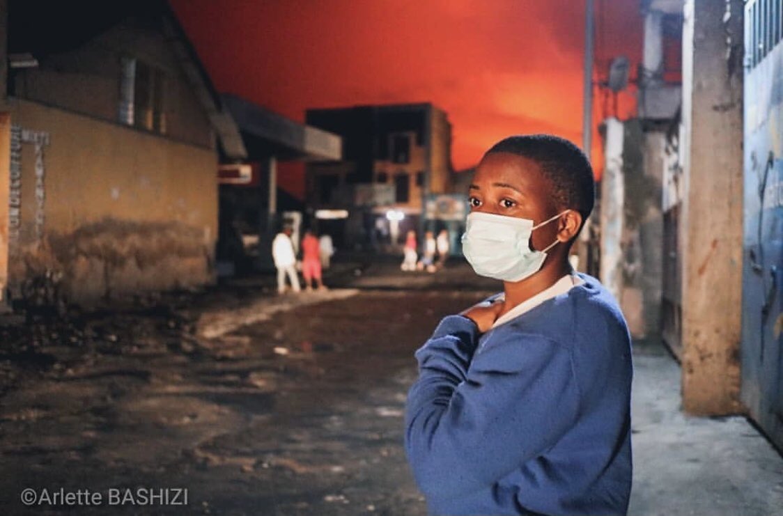 AFWomenInPhoto's tweet photo. Coverage of the Mount Nyiragongo eruption over the weekend by Arlette Bashizi, Esther Nsapu and Ley Uwera. https://t.co/lFiYG6fjk6