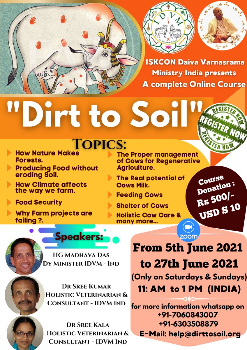 Krishna (@vasudamadasabrs) on Twitter photo <a href="/foe_us/">Friends of the Earth (Action)</a> <a href="/drvandanashiva/">Dr. Vandana Shiva</a> "Dirt to Soil" Online session on Regenerative Agriculture to Register click here forms.gle/6aQW3p9qmNLibv…
Save our Soil, Save our Seeds, Save our Culture <a href="/foe_us/">Friends of the Earth (Action)</a> <a href="/drvandanashiva/">Dr. Vandana Shiva</a> "Dirt to Soil" Online session on Regenerative Agriculture to Register click here forms.gle/6aQW3p9qmNLibv…
Save our Soil, Save our Seeds, Save our Culture