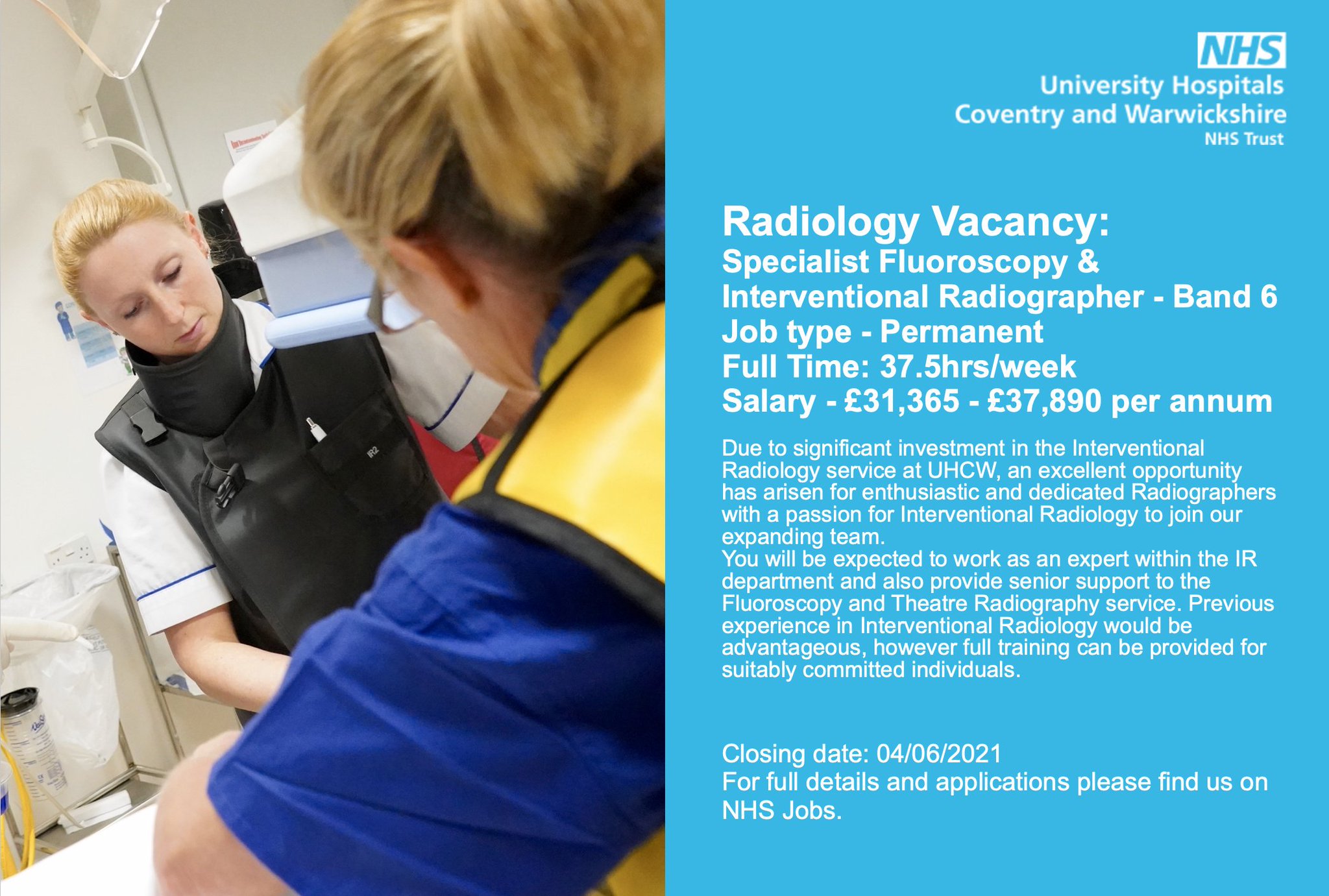UHCW Radiology on Twitter "IRad Specialist Radiographer post now live