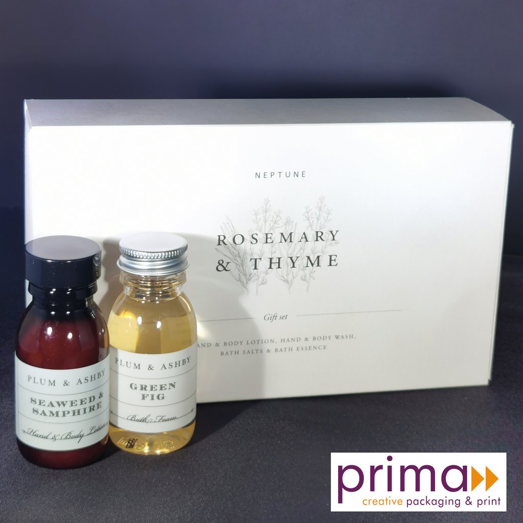 We recently designed this lovely tray and sleeve gift set for Rosemary &amp; Thyme. Get in touch to discuss your own custom packaging needs! 
#ukmanufacturing #manufacturing #packaging #custompackaging #giftset #giftbox #carton #presentation #presentationbox #gift #manufacture