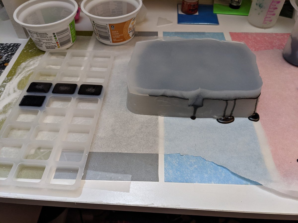 PrincessOGaming's tweet photo. First set of dice going into the mold I made #supernervous The keys I put in my mold made it really easy to slide together.
Hardest part about this is the waiting.
#dicemaking #GamerMedium #ttrpg https://t.co/T4EdNBN2ad