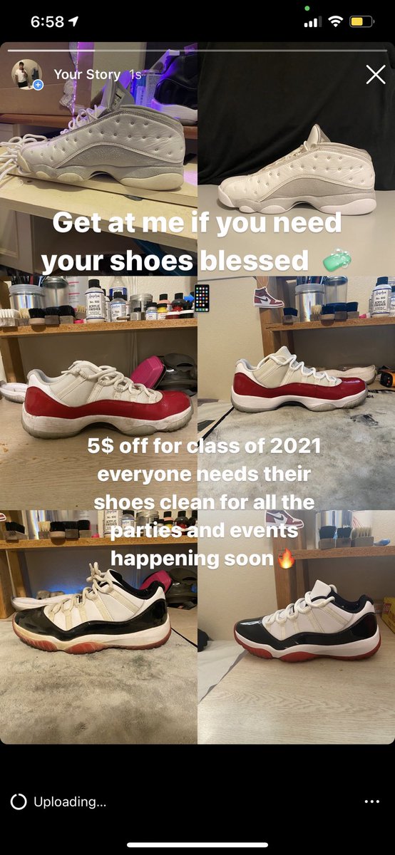 Have a small shoe cleaning business and hope it’s the first of many business venture lmk what you need cleaned and will do it for right price anywhere in the 559 area. Can see other shoes I’ve cleaned on my shoe ig:@lozoyas_cleaning.restorations