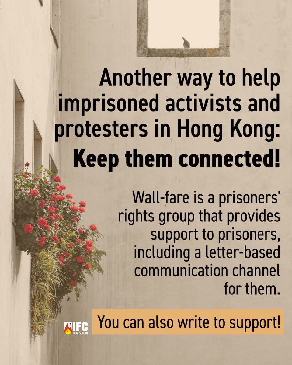 MenSuen's tweet photo. There are limited supports we can give to the imprisoned activists and protesters - but writing to them is definitely something everyone can do!
#standwithhongkong #writewithyou #hongkong #fuckccp #boycottchina #jail #prison #help #penfriend https://t.co/EHpGjNBiXj