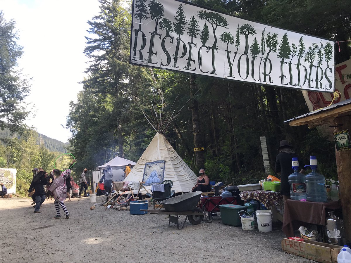 meganTcbc's tweet photo. No arrests today at blockades against old-growth logging between Port Renfrew and Lake Cowichan. People at the HQ camp say they have no plans to leave despite about 50 arrests at other sites over the past week. https://t.co/K2nJNlZg6e