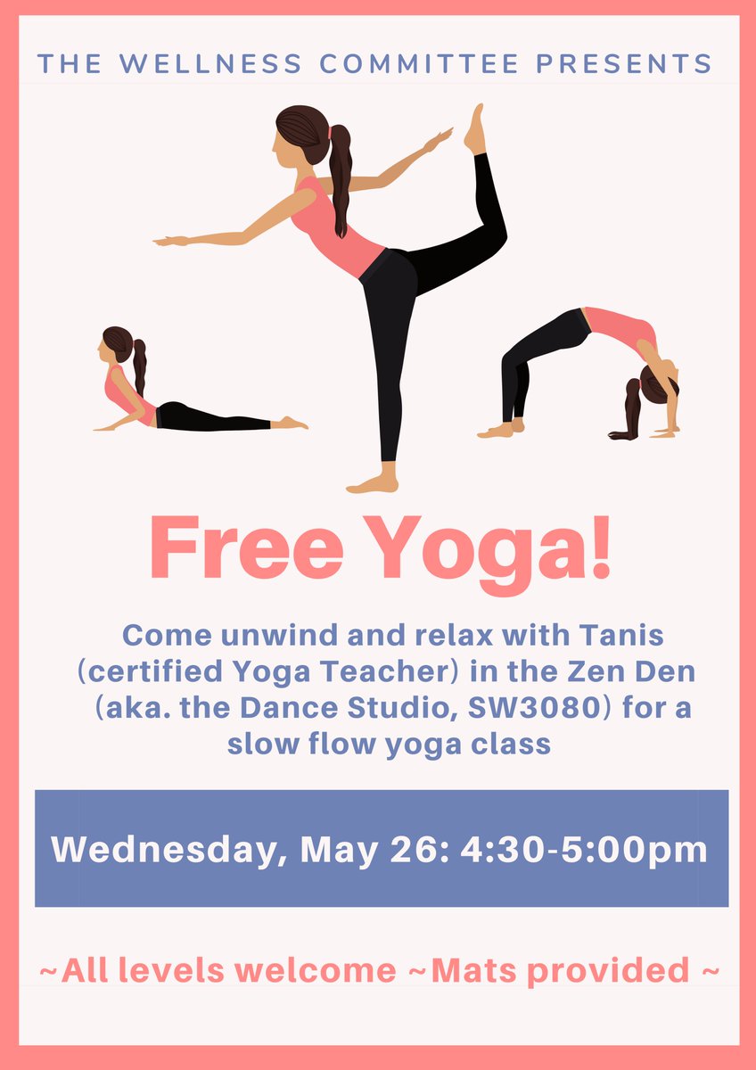 TLovestone's tweet photo. Namaste #TISMacao staff! Join me this Wednesday for a slow flow yoga class to help #balance out your work week. #Wellness https://t.co/SeA9YBt0ZP