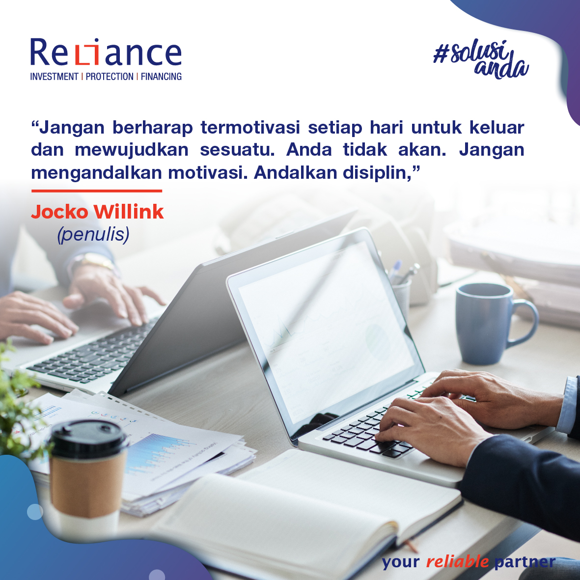 Reliance_ID's tweet photo. Motivasi bisa berubah-ubah saat ingin mencapai tujuan yang diinginkan. Tapi teruslah disiplin, nanti anda akan tahu apa yang harus dilakukan.

Selamat beraktivitas Reli Friends #mondaymotivation
#relianceindonesia
#yourreliablepartner
#solusianda
#reliinspirasi
#inspiring
#quotes https://t.co/JdPzkzu0la