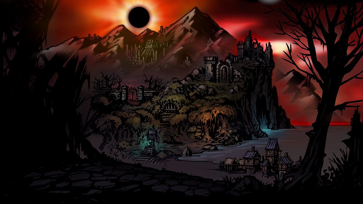 "Beyond the blasted weald and the crumbling hamlet, atop the fetid cove, stand the ruins of a once-opulent manor house. Beneath it, endless warrens delve ever deeper, down into stygian depths, where decadence and depravity lure your shattered mind into...

The Darkest Dungeon."