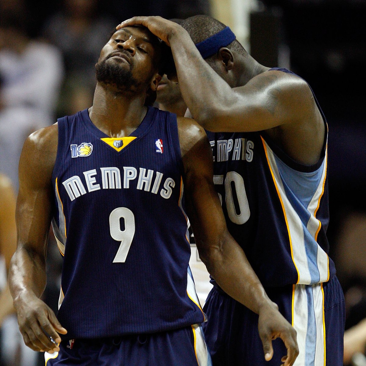 GrizzliesPR's tweet photo. Tonight marked the second time in franchise history the @memgrizz defeated a No. 1 seed as the No. 8 seed in Game 1 of a playoff series. 

The first time happened in 2011 against San Antonio. https://t.co/Tl7VrE32FP