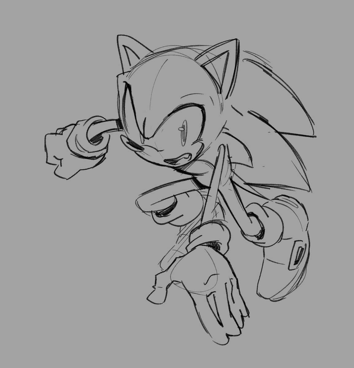 Bad Sonic doodle.