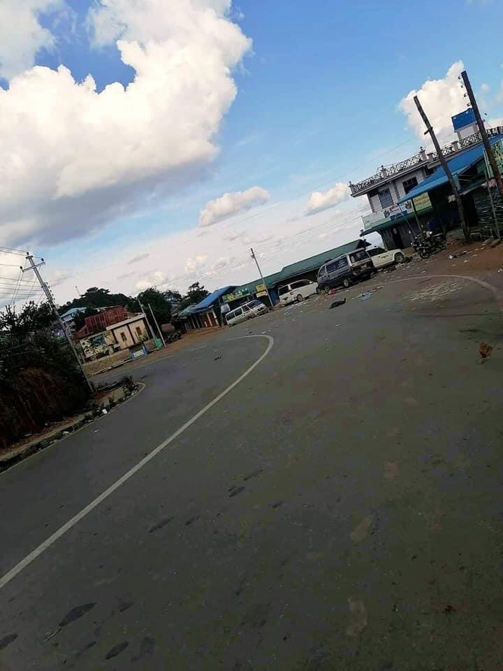 Today’s view of Mindat town. 

Mindat is still under Martial law and thousands of civilians have been forced to flee the town. 
#WhatsHappeningInMyanmar