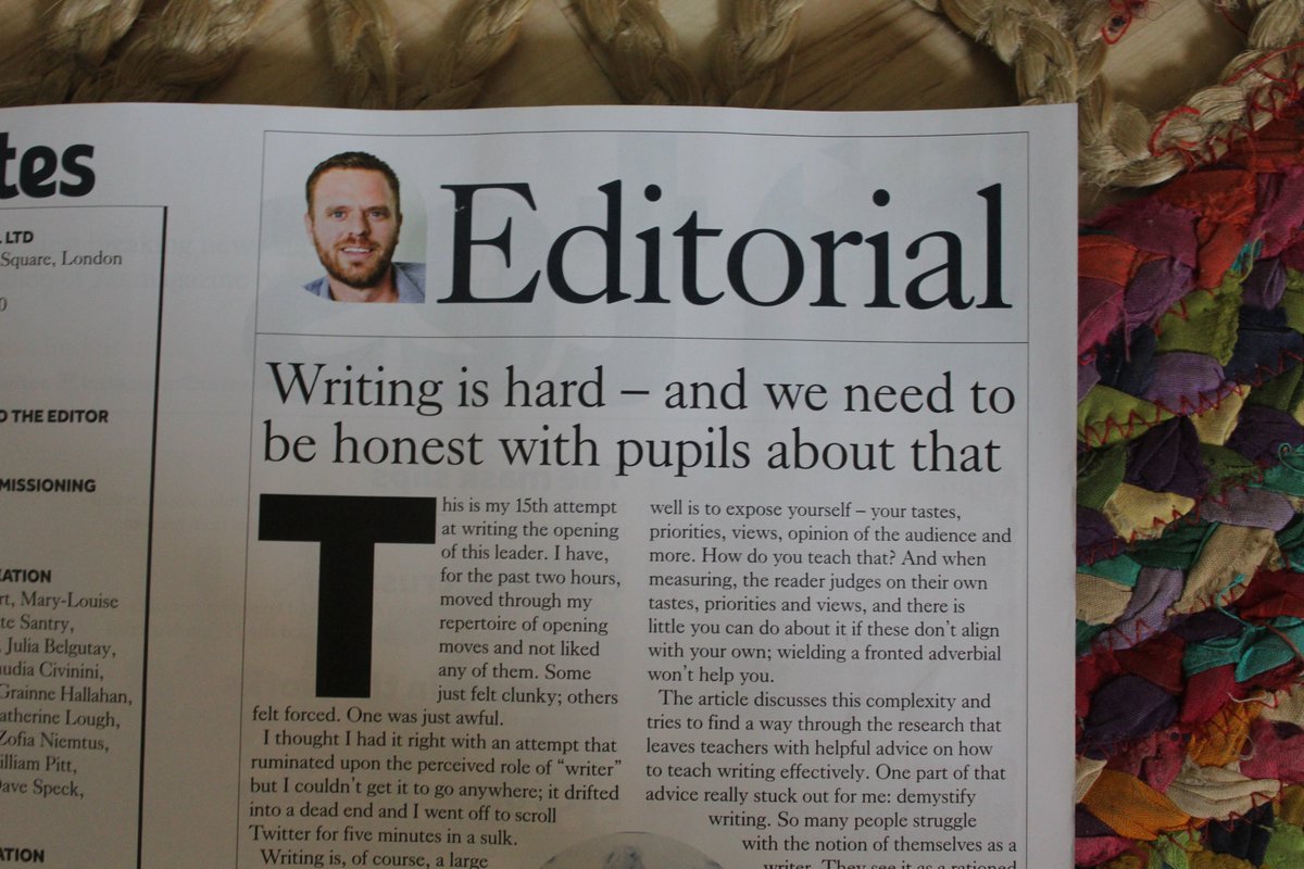 TheWritingWeb's tweet photo. π’ Have you read this week's TES?
Then you'll know all about @liz_loch and @robdrane's comprehensively argued, research-informed call to arms for teaching the writing process authentically. ππΎ
BIG thanks for shouting out #TheWritingWeb π§‘
#WritingRocks #WritersByNight https://t.co/QBox0uzFRN