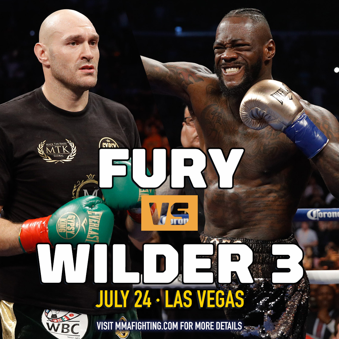 MMAFighting.com в Twitter: &quot;Tyson Fury vs. Deontay Wilder 3 set for July 24 in Las Vegas https://t.co/wzVhzBTSW9… &quot;