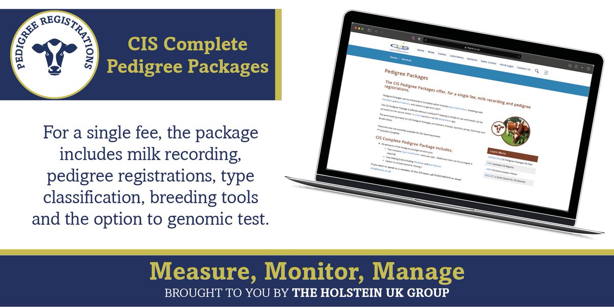Do you Milk Record, Register Pedigrees and Classify? The CIS Complete Package is the most economical way of doing this. Speak to your area manager about the options available to you. ow.ly/nATd30rHksM