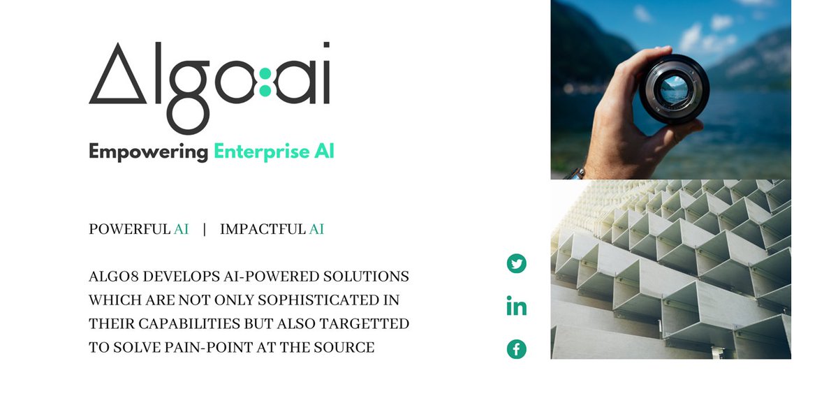 AiAlgo8's tweet photo. Jobs that could only be carried out by humans, can now be managed by computers, with better accuracy and reliability. Start your AI journey with us at Algo8 AI
#Algo8AI #Algo8 #artificialintelligence #ai #machinelearning #ml #digitaltransformation #powerfulai #impactfulai https://t.co/YezudeSioH