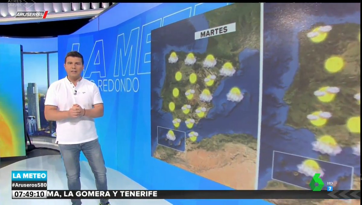 AruserosLaSexta's tweet photo. 🔴 Temperaturas más bajas de lo habitual para esta época del año y nubes ☁️ La tendencia del tiempo será mejorar a lo largo de la semana con más sol y subida de los termómetros 👉https://t.co/1ou7K8sKk9 #Aruseros580 https://t.co/7Vaq8i2sVe