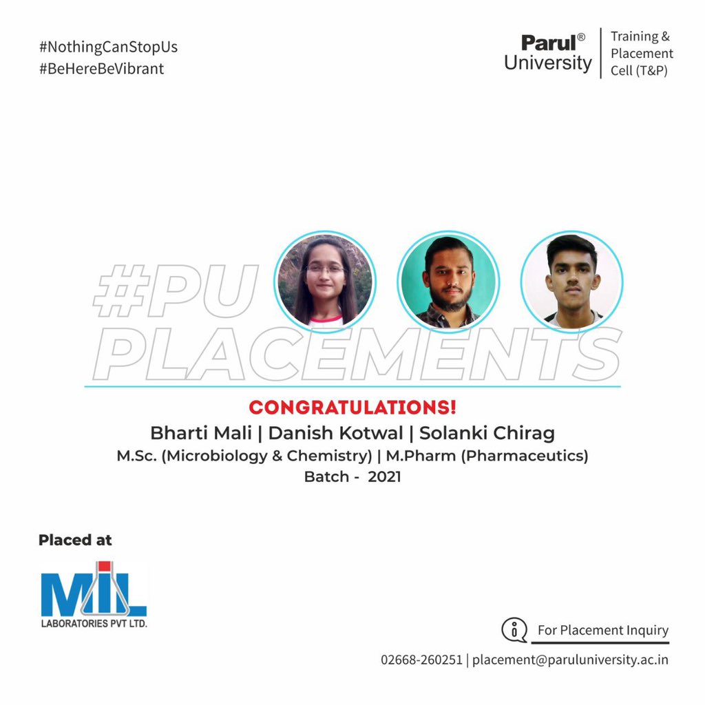 drdevanshupatel's tweet photo. From companies such as BYJU'S, which offer 10 lakhs per annum, to organizations such as SBI, which offer high degree of Job security, to the conventional companies like Berger, which offer a great career progression, students of PU get chance to work for such dream organizations. https://t.co/RTduV6uR4T