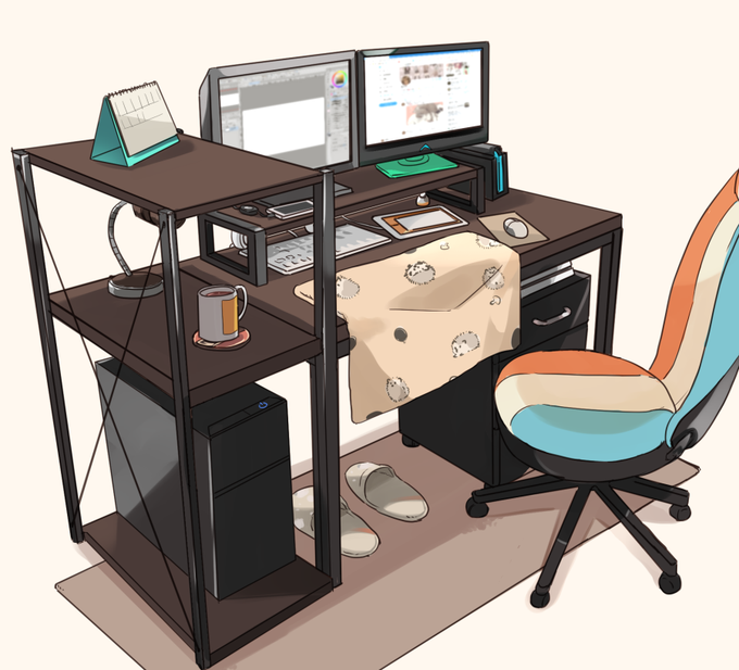 絵描きさんの作業環境が見たいのtwitterイラスト作品