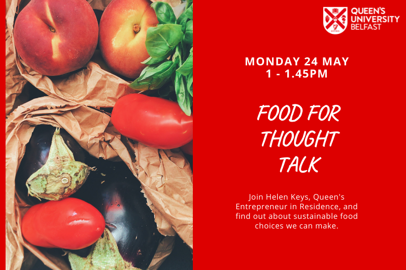 Green at Queen's (@greenatqueens) on Twitter photo Make sure you tune in at 1pm today to hear all about the sustainable food choices we can make from Helen Keys, Entrepreneur in Residence within QUB SU.
MS Teams Link: bit.ly/2RESmzS
<a href="/QUBstaff/">Queen's Staff</a> <a href="/EatAtQueens/">QUB Food & Drink</a> #SustainabilityatQueens Make sure you tune in at 1pm today to hear all about the sustainable food choices we can make from Helen Keys, Entrepreneur in Residence within QUB SU.
MS Teams Link: bit.ly/2RESmzS
<a href="/QUBstaff/">Queen's Staff</a> <a href="/EatAtQueens/">QUB Food & Drink</a> #SustainabilityatQueens