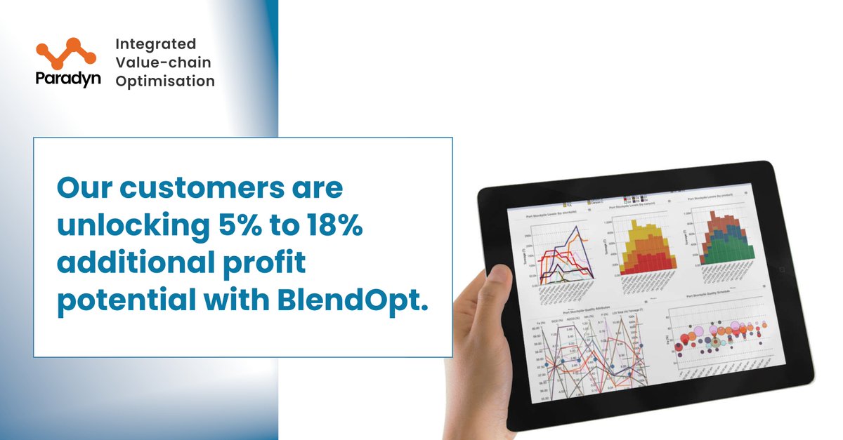 With BlendOpt you can rapidly understand the drivers of performance within your value-chain and optimise decisions and material flow from point-of-origin to point-of-sale. paradynsystems.com #austmine #mininginnovation