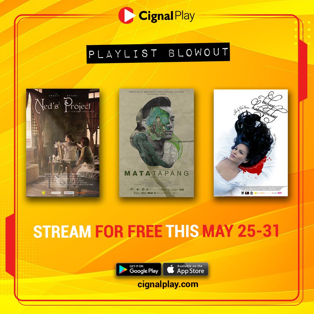 CignalPlay's tweet photo. Iba't ibang kwentong buhay ang hatid namin sa inyo this week!

Watch #NedsProject #MataTapang and #BuhayHabangbuhay on #CignalPlay, FREE on May 25-31! #StayHomeStreamAwesome 

@angelibayani @maxeigenmann @TheEdgarAllan @ritzazul @IamJNapoles @MissIzaCalzado https://t.co/Fa3fgxHU2N
