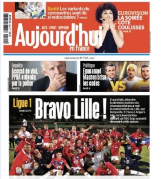 La revue de presse du jour a un gout vraiment particulier !!!!!! <a href="/lavoixdunord/">La Voix du Nord</a>  <a href="/lequipe/">L'Équipe</a> <a href="/AjdhuienFrance/">Aujourdhui en France</a> <a href="/laprovence/">La Provence</a> <a href="/le_Parisien/">Le Parisien</a> #champion !!
