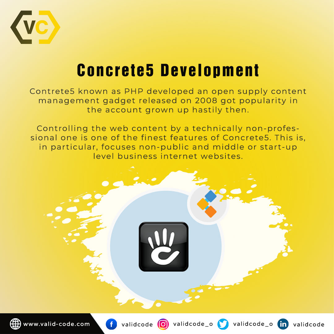 validcode_o's tweet photo. Concrete5 Development
#validcode #webDevelopment #ValidCodeDevelopment
#WordPress #BlogWebsite #WordPressWebsite #Magento #PHP #androidapp #iosapp #seo #Concrete5Development #concrete5 https://t.co/AxbLofRbbF