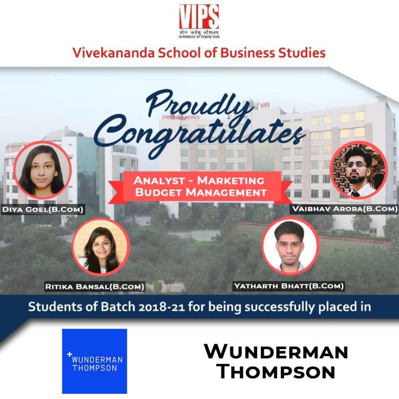 VIPS_Delhi's tweet photo. #VSBS, #VIPS #congratulates 
“*Students *” for being #succesfully #placed at @wunthompson .We wish them best of luck for their #future #endeavours🏆.
#growth #proud #training #bcom #bba #businessstudies #marketing #analyst #learning #knowledge #beat #budget #covid_19 #best https://t.co/oD4sg7yzky