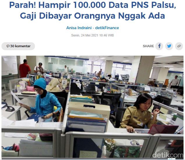 Bahkan,
sudah PULUHAN TAHUN berjalan
(Baru 2X didata ulang, 2002 &amp; 2014)

Berapa RATUS MILYAR (TRILIUN) /BULAN uang kita RAIB😡

Lantas,
Selama bertahun gitu,
DIMANA PERHATIAN KALIAN <a href="/DPR_RI/">DPR RI</a> ?

Aneh,
Kok kebanyakan UNFAEDAH kalian itu ya?🤮

🙏<a href="/jokowi/">Joko Widodo</a> <a href="/DivHumas_Polri/">Divisi Humas Polri</a> <a href="/KejaksaanRI/">Kejaksaan RI</a>