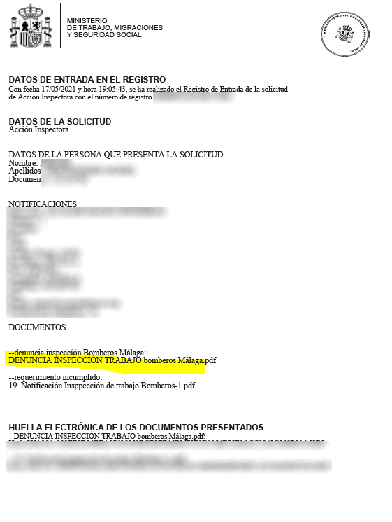 encierrobombmlg's tweet photo. Tras la pasividad del @malaga en materia de Prevención de Riesgos Laborales, @malaga_cgt presenta denuncia a la Inspección de Trabajo. Denuncias de otros sindicatos con resultado favorables para los bomberos, @pacodelatorrep hizo caso omiso. Basta ya!!! https://t.co/QvdILpi3CH