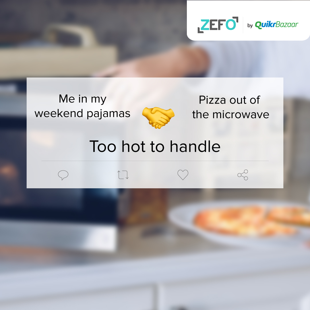 A perfect weekend involves some delicious pizza and the comfiest pajamas. Something #GenZefo would call a sizzling combination! 
How did you spend your weekend?

bit.ly/TwGoZefoSP

#Zefo #ZefoLove #LatestFurniture #RefurbishedGoods #buyback #UnBoxedProducts