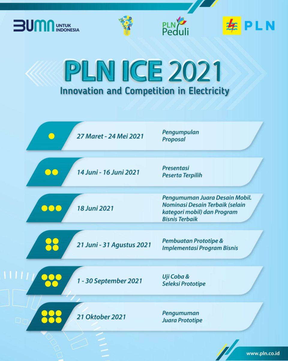 _pln_id's tweet photo. Yuk Segera daftarkan ide inovasi terbaikmu dan Menangkan total hadiah 1 Miliar Rupiah dalam bentuk hadiah dan pendanaan prototipe untuk ide-ide terbaik.

Untuk info lebih lanjut, kunjungi:
Web: https://t.co/Nd0SDUv4qt
Email: ice@pln.co.id
WA: 0813 8724 1265
IG: @PLN_Puslitbang https://t.co/gu5Nv5SrKo