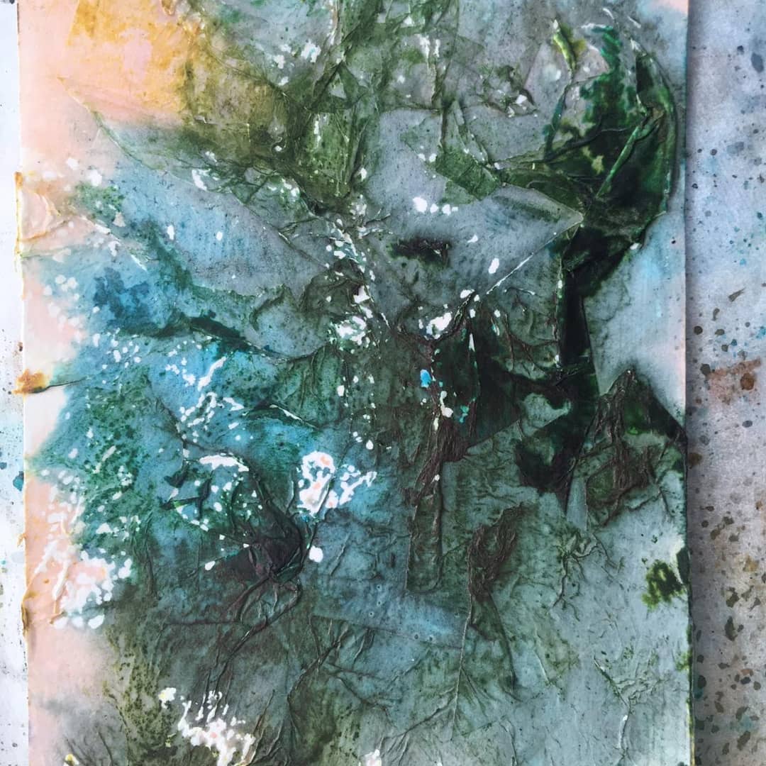 Phoenixtextile's tweet photo. Stage 2 of the development of Lynne's cards for the Poetry of Decay course with @cctextileart has some exciting colour added. Looking forward to seeing what comes next! #poetryofdecay #addingcolour https://t.co/Piszr3s4ms